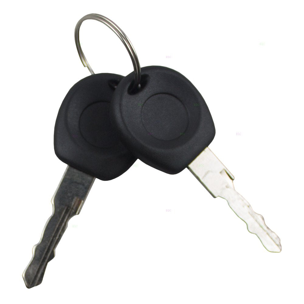 Autoandart Brock Replacement Front Outside Black Door Handle With Lock Cylinder And 2 Keys Comaptible With 1993-1999 Golf 1993-1