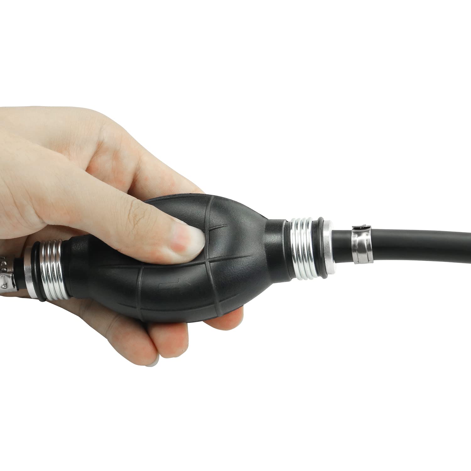 Fuel Line Assembly, 5/16'' Marine Boat Fuel Line Hose Assembly with Primer Bulb for Marine Outboard Boat Motor RVs Tractors and