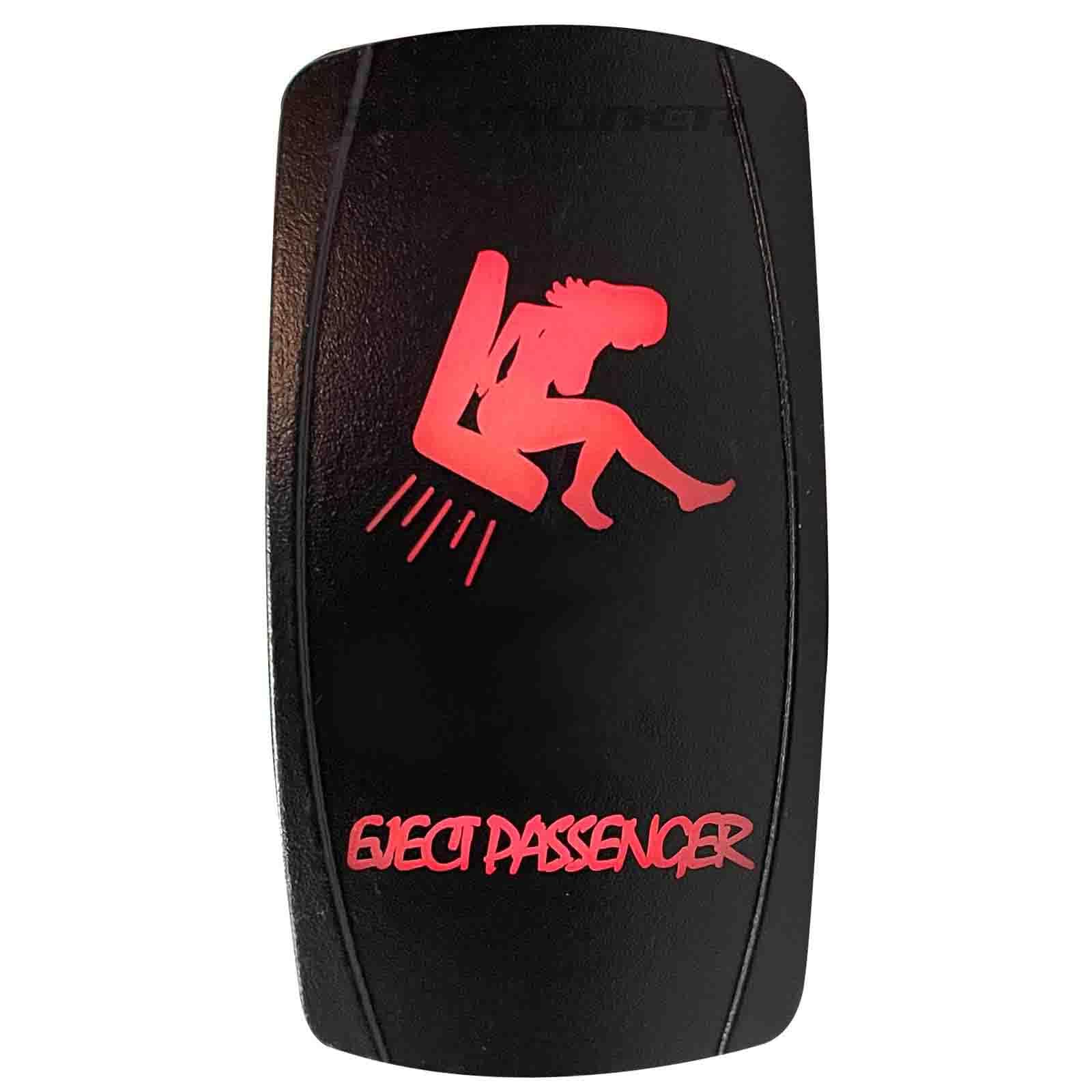 50 Caliber Racing Rocker Switch On/Off Led Backlit Eject Passenger Utv, Auto, Boat 20A 12V (5359A1 Red)