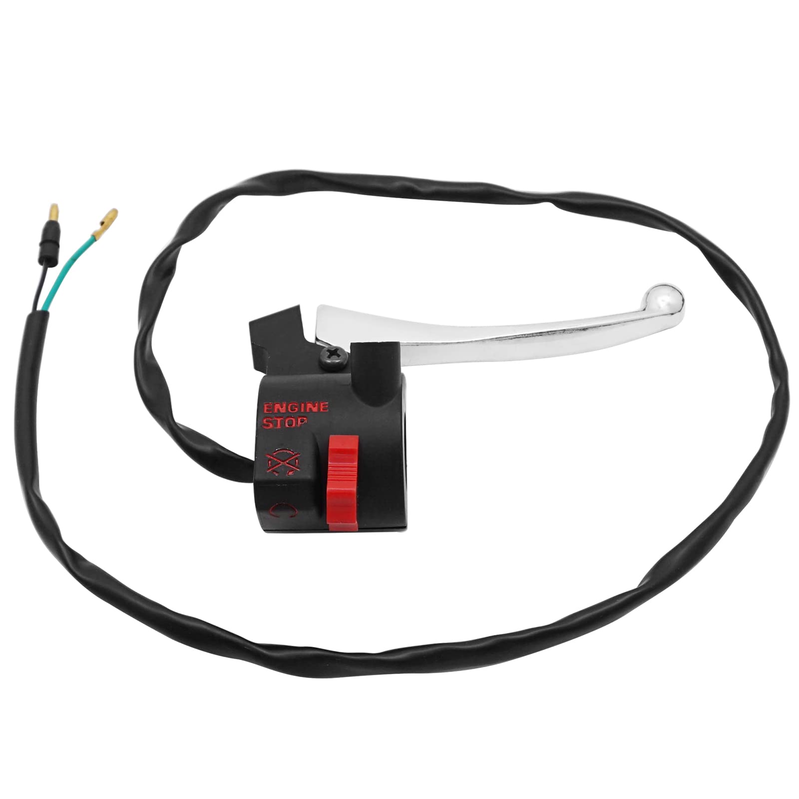 M Mati Right Start Stop Kill Switch & Brake Lever For Honda Crf50 Crf50F 2004-2023 35130-Gel-D61 35130-Gel-A01 53175-Gr2-010