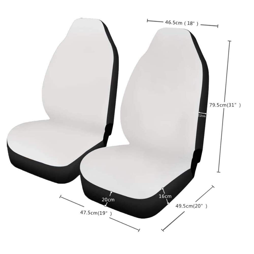 Amzbeauty Skull Rose Printed Front Seat Cover 2 Pcs, Universal Vehicle Seat Protector Mat Covers, Fit Most Cars, Sedan, SUV, Van