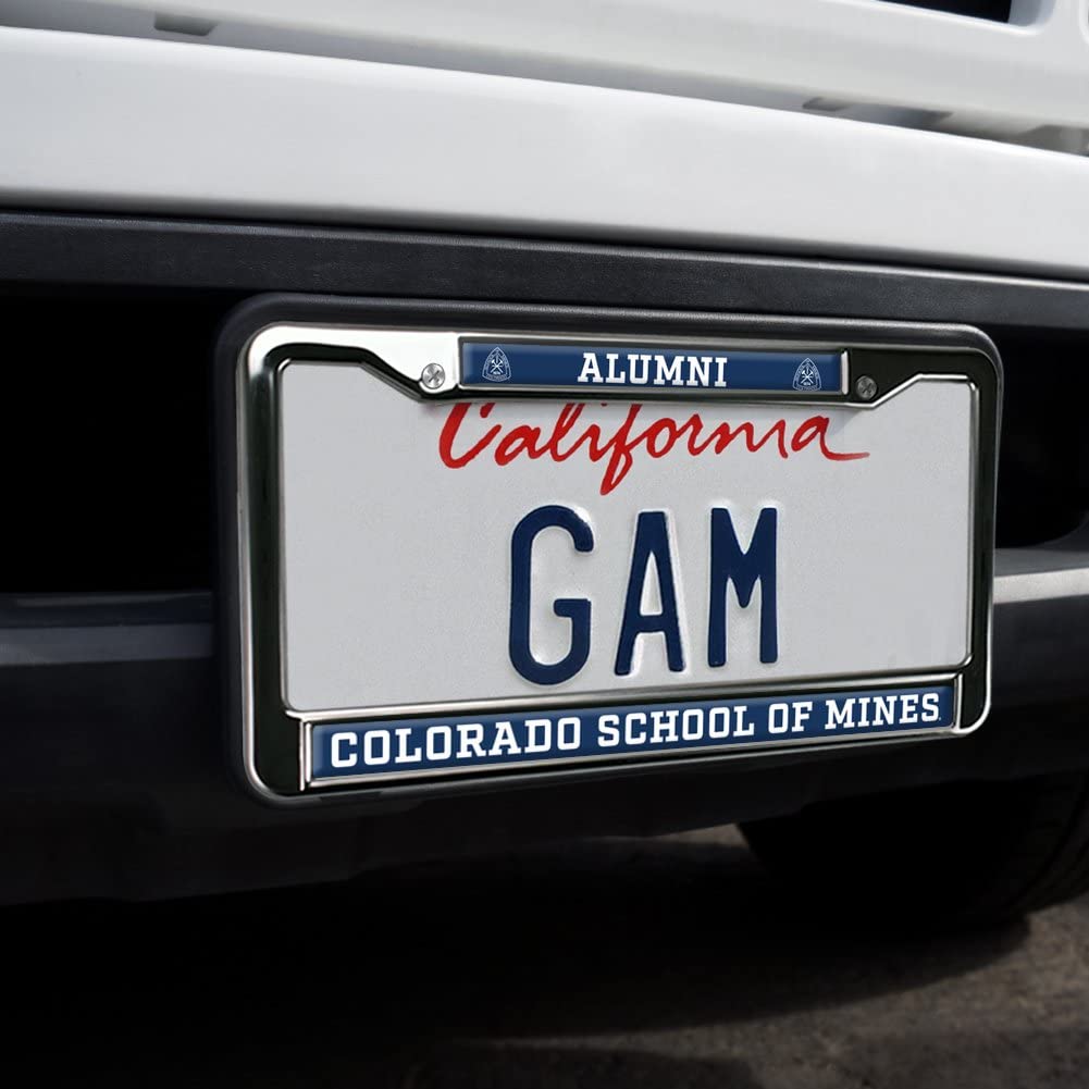 Colorado School of Mines Alumni Logo Full Size Standard License Plate Metal Frame