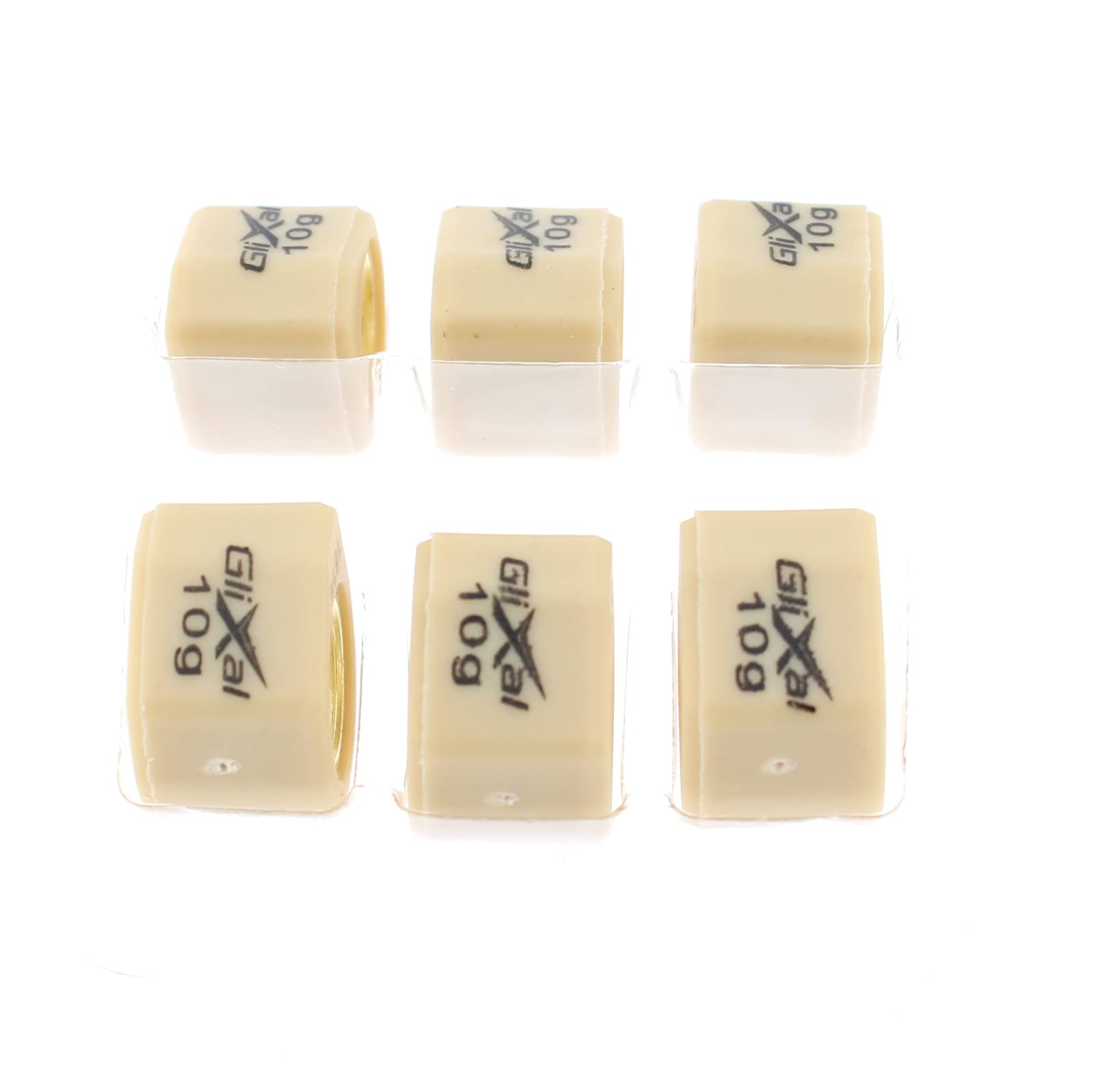 Glixal 18x14mm High Performance Polygon Variator Sliders, Racing Sliding Roller Weights 152QMI 157QMJ GY6 125cc 150cc Scooter Moped ATV (10 Gram)