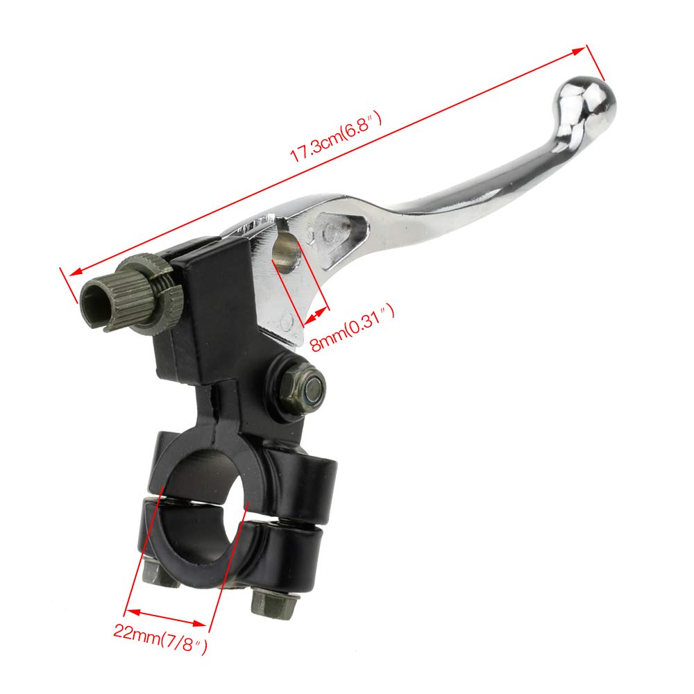 7/8'' Left Clutch Brake Handle Lever Perch for Kawasaki KX60 KX125 KLX110 KDX200 KDX220R KDX250 Yamaha Suzuki 50cc 80cc 70cc 100