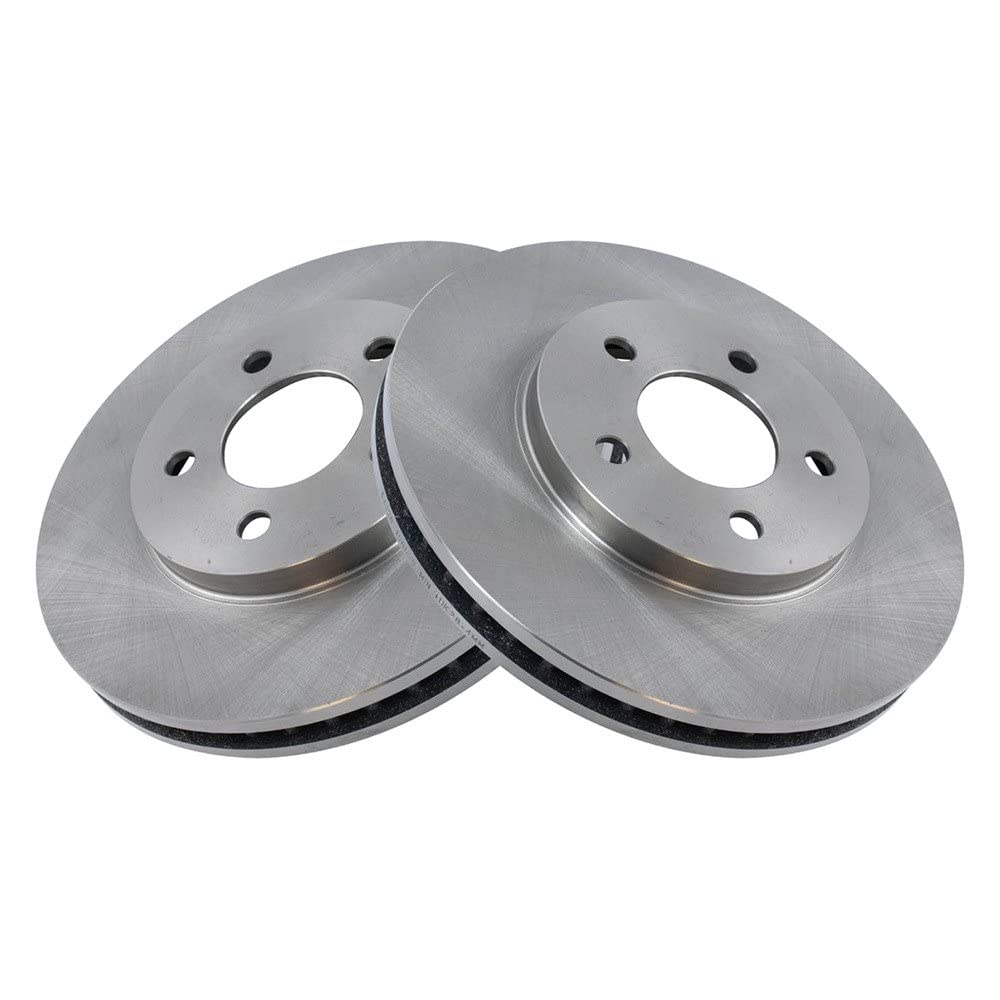 Trq Front Brake Rotors Set Vented Compatible With 2005-2010 Ford Mustang