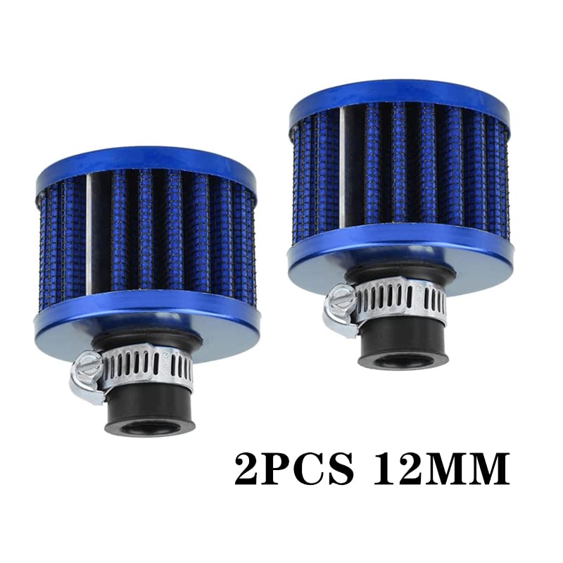 Rasnone Air Filter Cold Air Intake Filter Breather Turbo Vent Air Intake Filter Cleaner Black Universal (Blue)