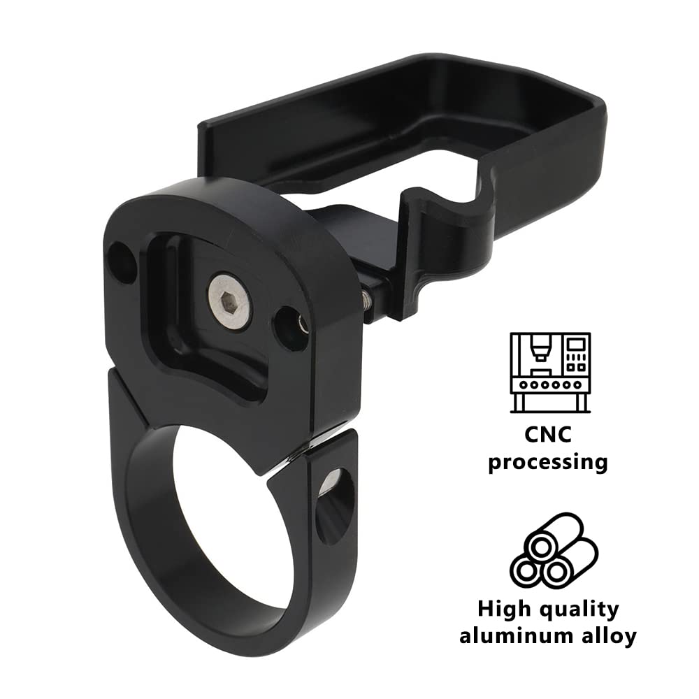 Jfg Racing Speedo Relocation Mount Bracket With Digital Display Guard Cnc Aluminum Speedometer Mount Repositioning Tool For Sur Ron X/S Segway X160/ X260 Electric Dirt Bike Ebike - Black