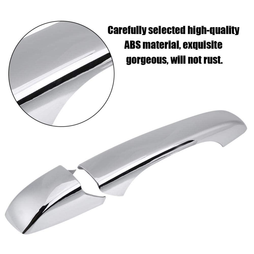 4Pcs Door Handle Cover, Chrome 4 Door Outside Handle Covers For Jeep Grand Cherokee (Wk2) 2010-2017