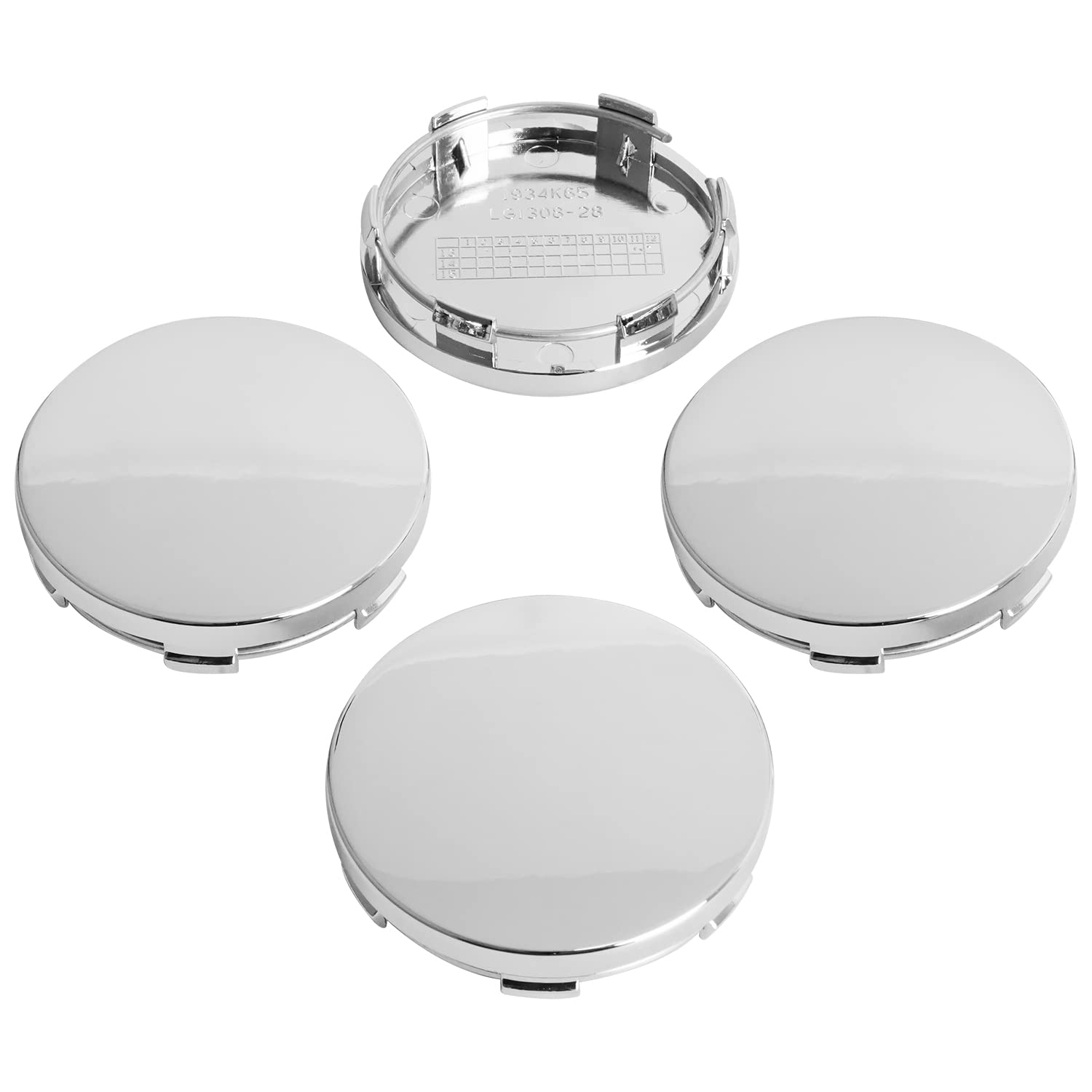 Kitspro 2.6Inch 65Mm Wheel Center Caps For Ford Expedition Explorer Ranger F150 Rim Hub Caps Fl34 1A096, Pack Of 4 (Chrome, Oute