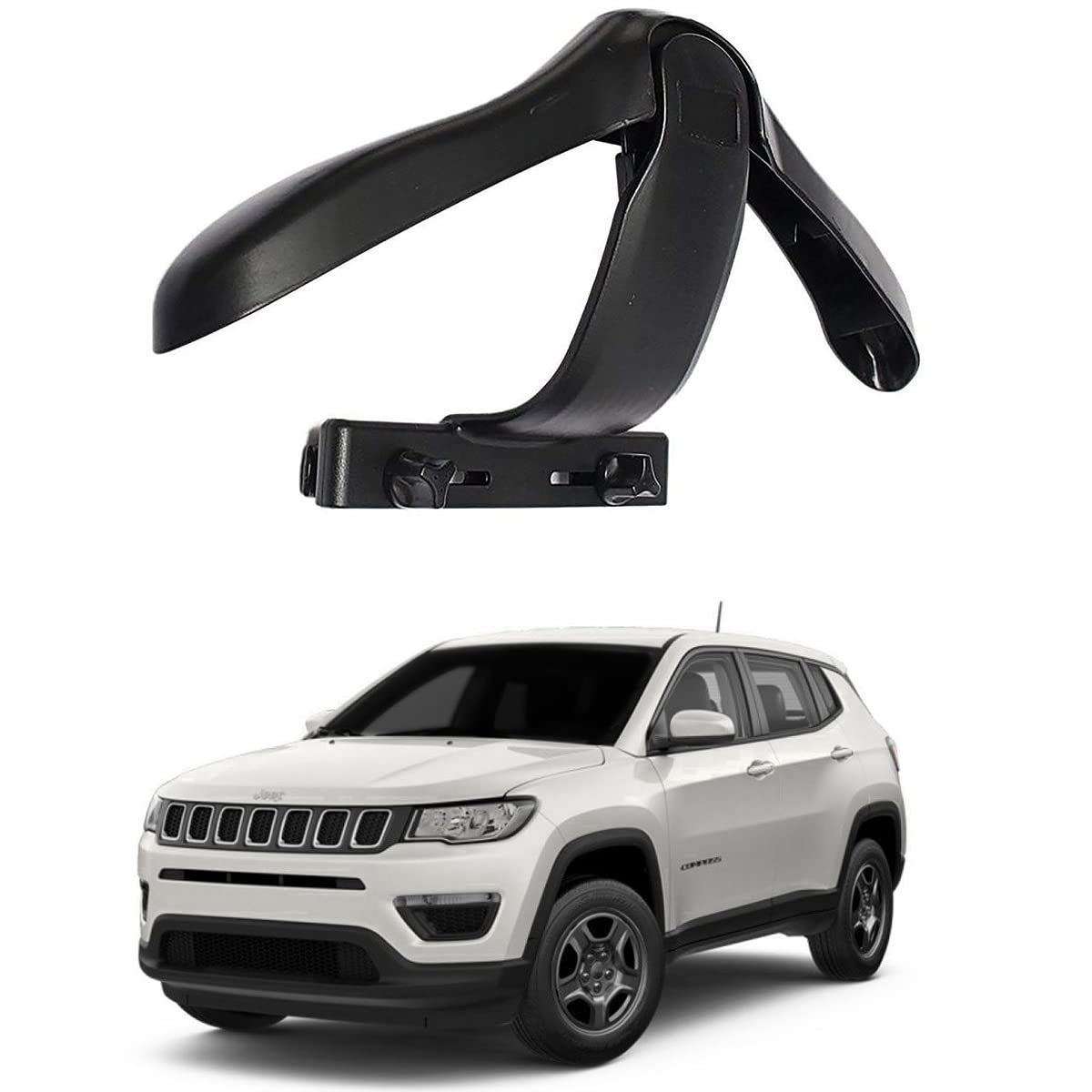Oshotto CH04 Detachable Headrest Car Coat Hanger Back Seat Clothes Holder for Suit Coats Blazer Jackets Compatible with Jeep Co