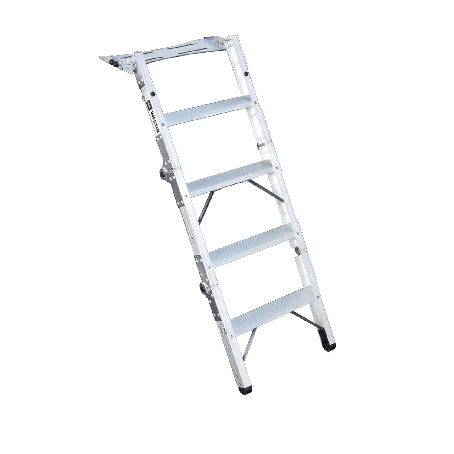 Westin Tailgate Ladder, Truck-Pal, 38 In Extended Length, Aluminum, Natural, Various Applications, Each