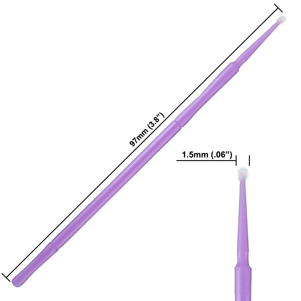 Atlin Touch Up Paint Brushes, 100 Pack Of 1.5Mm Disposable Micro Applicators For Automotive Paint Chip Repair