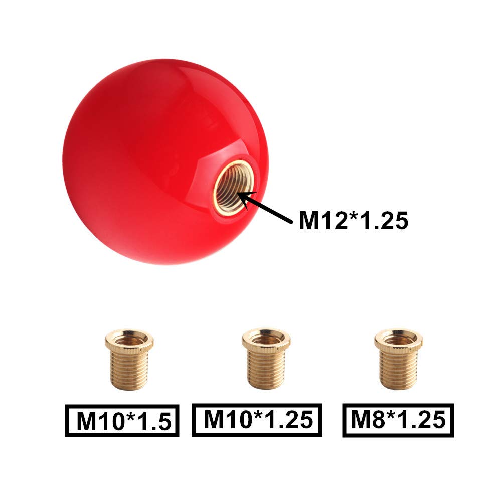 DEWHEL Red/Black Fing Fast Shift Knob for 6 Speed Short Throw Shifter 12X1.25 10X1.5 10X1.25 8X1.25