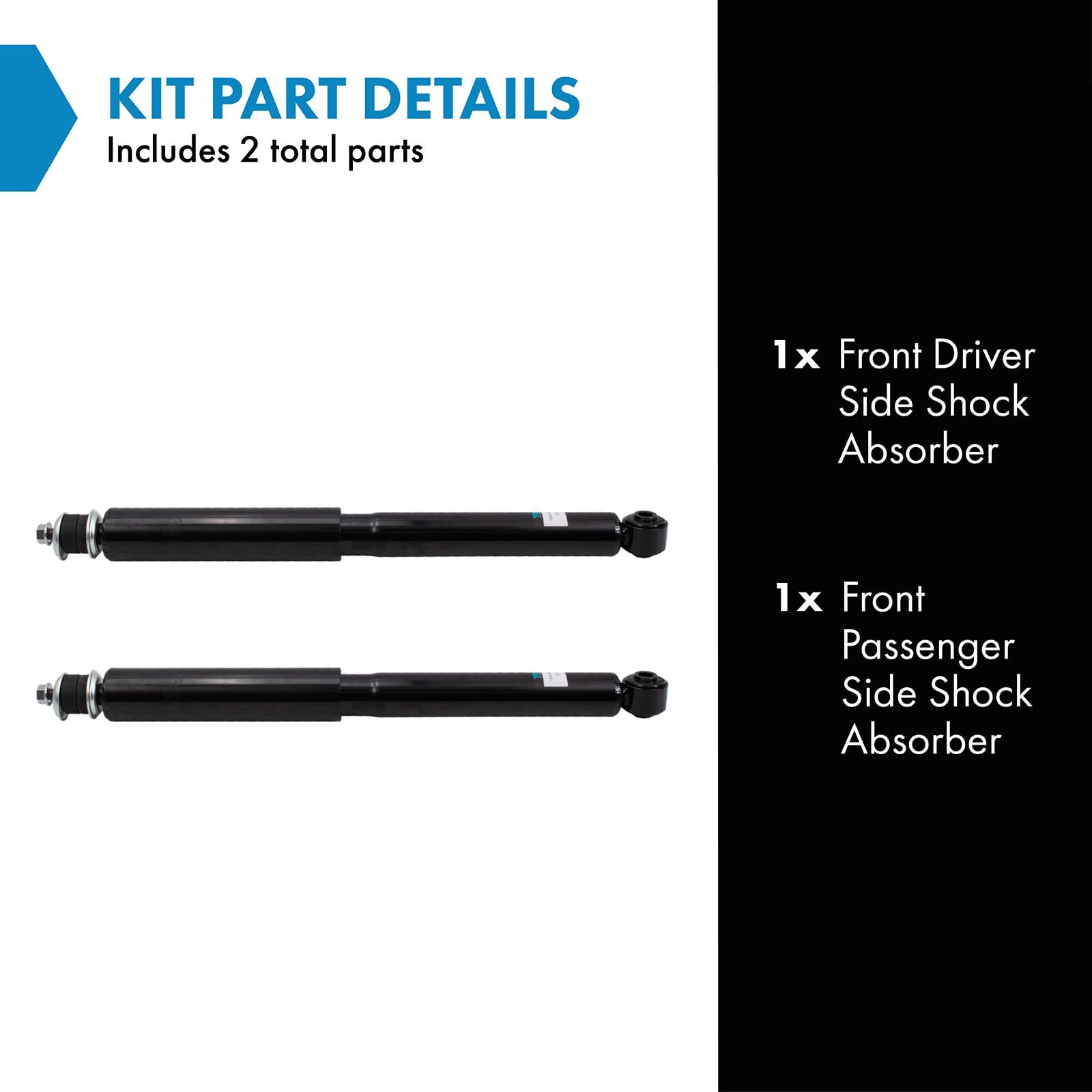 Trq Front Shock Absorber Set Compatible With 2014-2023 Ram 2500 2013-2023 3500