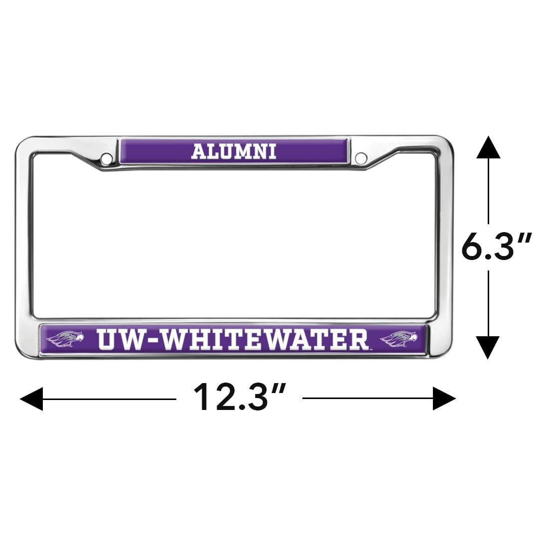 UW Whitewater Alumni Logo Full Size Standard License Plate Metal Frame