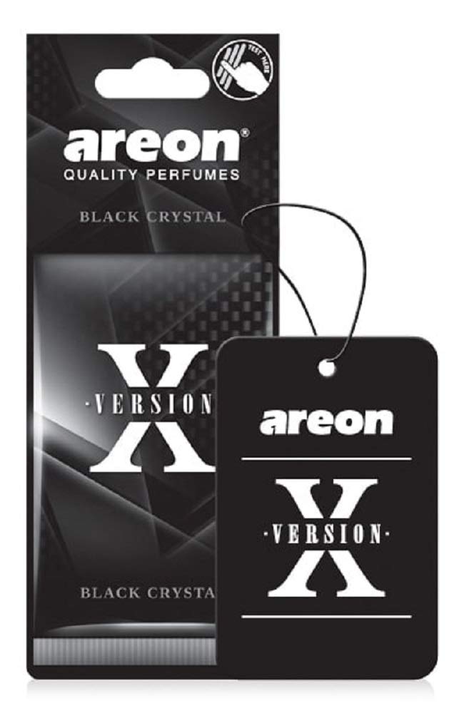 Areon X Axv10 Hanging Best Car Air Freshener Black Crystal Scent, Paper Hanging Ornaments, Long Lasting Scent For Car Or Home -1