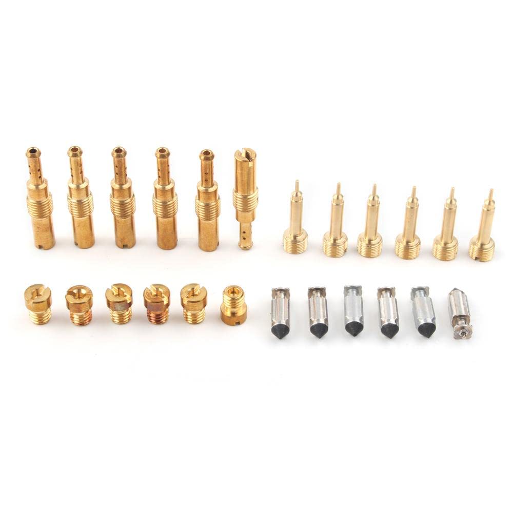 Newsmarts Rebuild Kit Brass, Rubber 6 sets Carburetor for HONDA GL1500C GL1500CT Tour Valkyrie 1500
