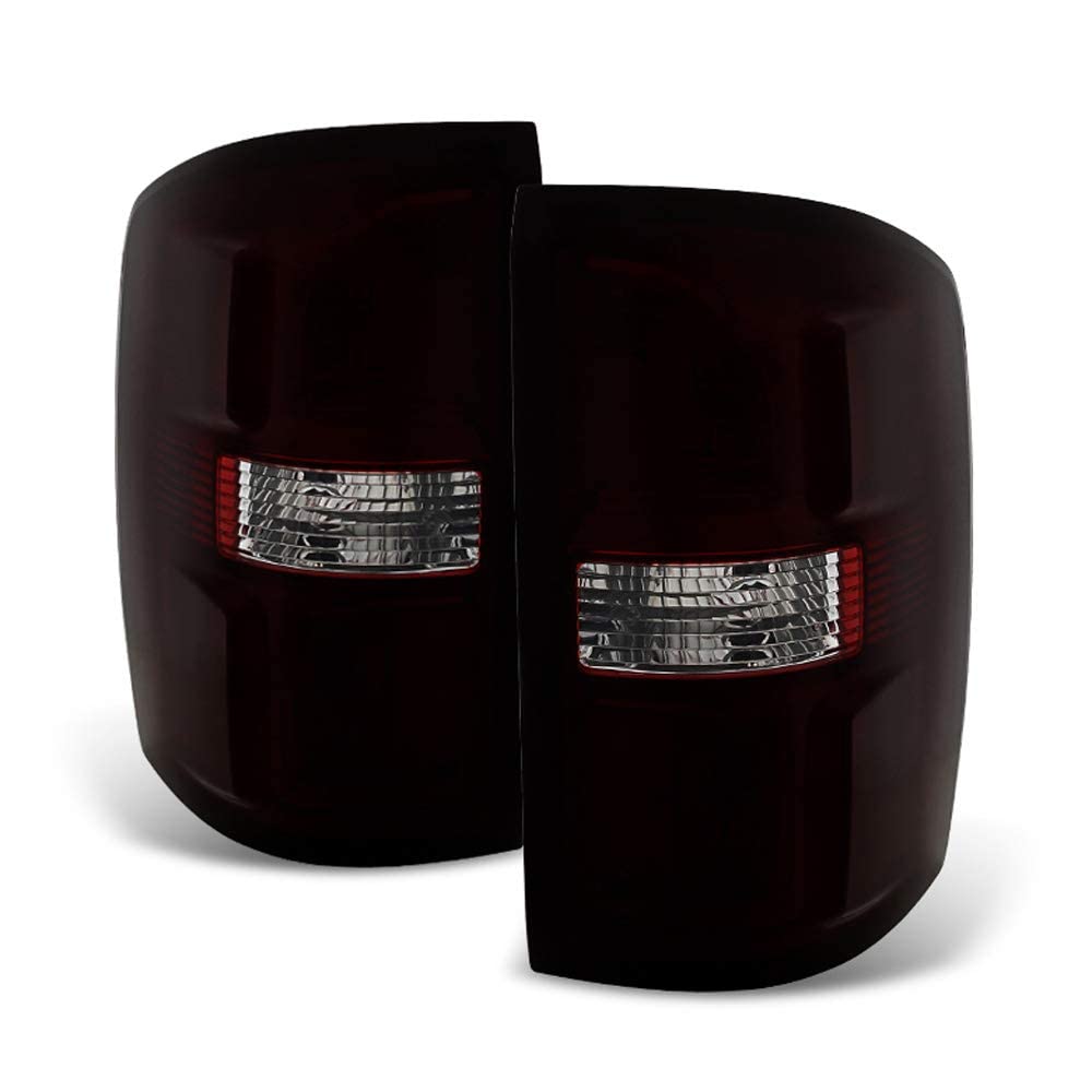 Acanii - For Red Smoke 2014 2015 2016 2017 2018 Gmc Sierra 1500 Tail Lights Brake Lamps Left+Right