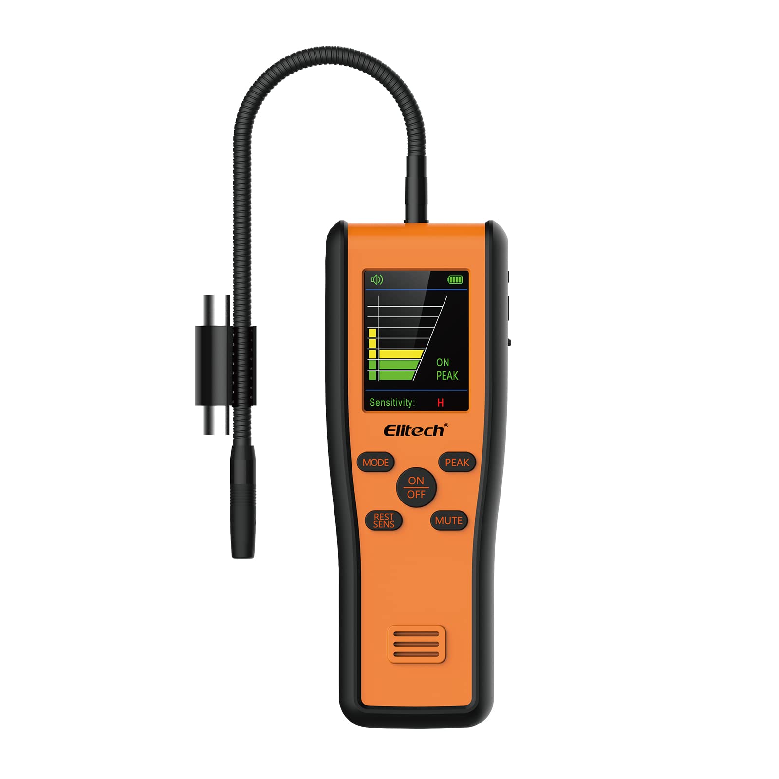 Elitech Refrigerant Leak Detector, Infrared & Heated Diode Sensors in 1 Unit, HVAC Halogen Gas Sniffer, Anti-Interference, IR-20
