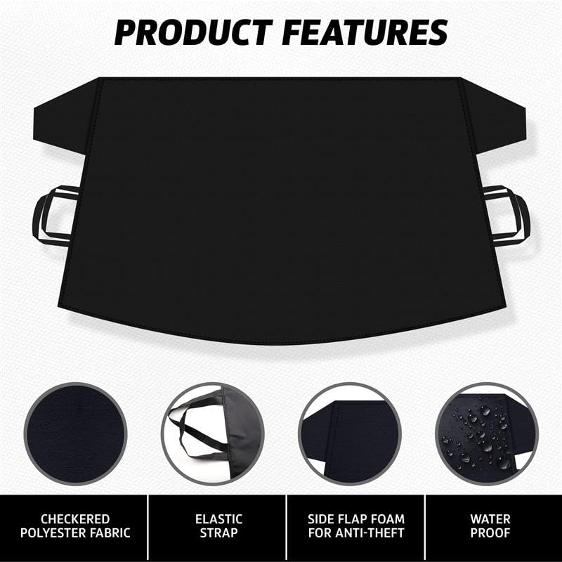 Autovir Truck Windshield Cover for Ice and Snow | SUV Snow Cover - Frost Cover Gives Protection from Snow and Ice | Car Cover fo