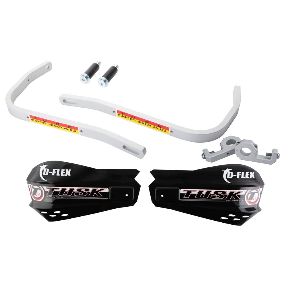 Tusk D-Flex Handguards With Mx Shields Black 1 1/8'' Bar Mounts