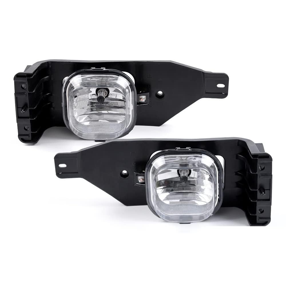 PIT66 Front Bumper Fog Lights w/Bulbs Pair Compatible with Ford F250 F350 F450 F550 Excursion 2005-2007,Fog Lamps Clear Lens Bla