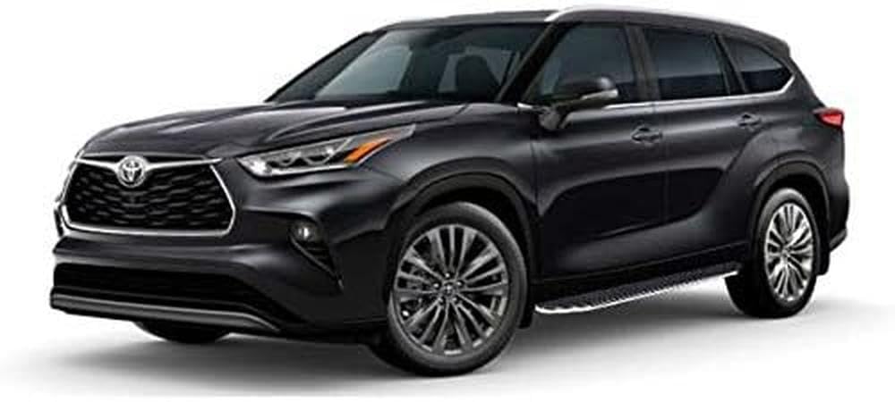 Black Horse Off Road Black Horse Black Aluminum Premium Running Boards Compatible With 2020-2022 Toyota Highlander No Drilling/Cutting Required