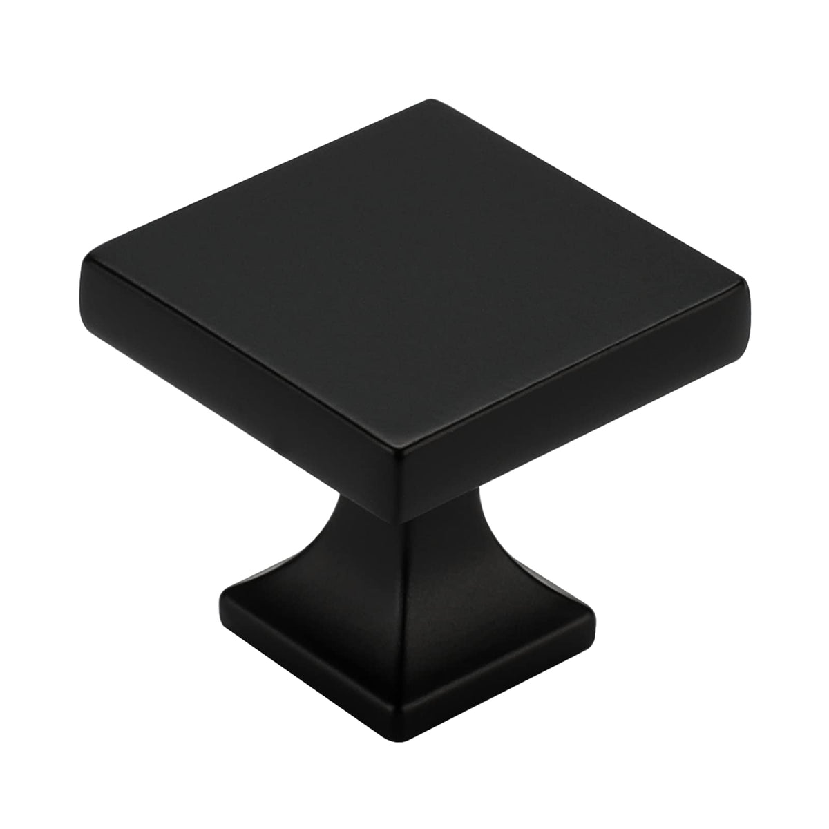 Homdiy 10 Pack Black Square Cabinet Knobs Matte Black Kitchen Knobs Zinc Alloy Drawer Knobs Metal Cabinet Hardware For Drawer Desk Stairs Bathroom