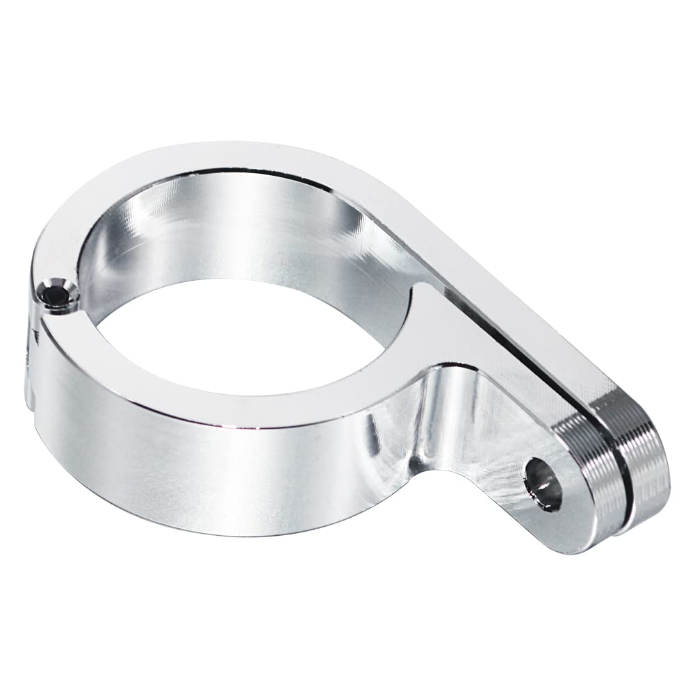 WOWTK Handlebar Mount Clamp for 32mm Bars, Chrome Aluminum/Steel, Model 727277302049, Fits Harley Touring, Road King, Dyna, Sportster