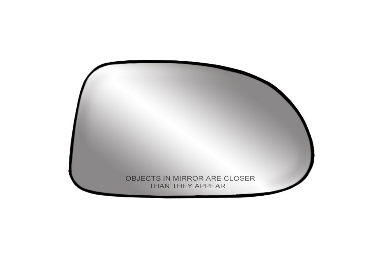 Passenger Side Non-heated Mirror Glass w/backing plate, Dodge Dakota Pick-Up, Durango, 5'' x 8 1/16'' x 8 5/16'' (non-foldaway m