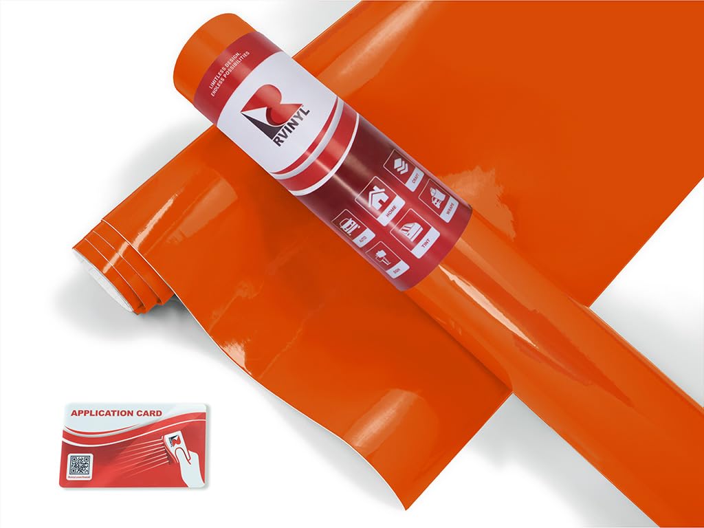 Avery Dennison Sw900 370-O In Gloss Orange Dual Layered Vinyl Car Supreme Wrapping Film - 72'' X 60'' - Vehicle Sheet Roll