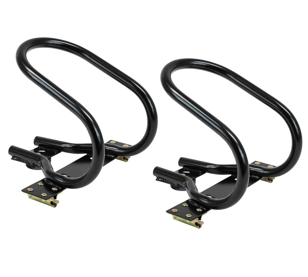 Mytee Products 7 Motorcycle Wheel Chock Steel for E-Track/X-Track System - Black (2 Pack)