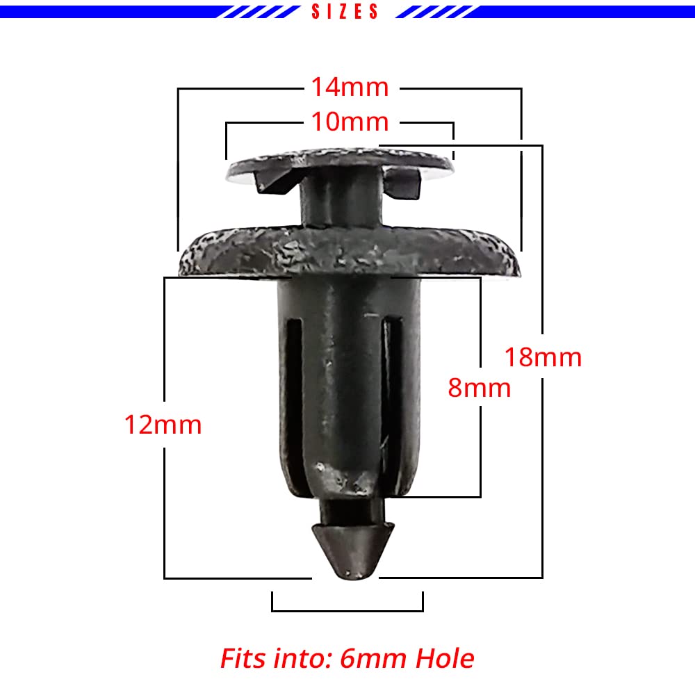 Mean Mug Auto 201525-131618A 15X Rocker Panel Molding Push-Type Retainer Replaces Toyota Oem 90467-06133-Co