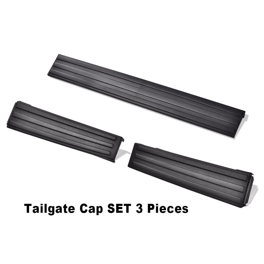 G-Plus 3Pcs Flexible Flex Step Tailgate Molding Trim, Compatible With Ford F150 2009 2010 2011 2012 2013 2014(W/Integrated Step)