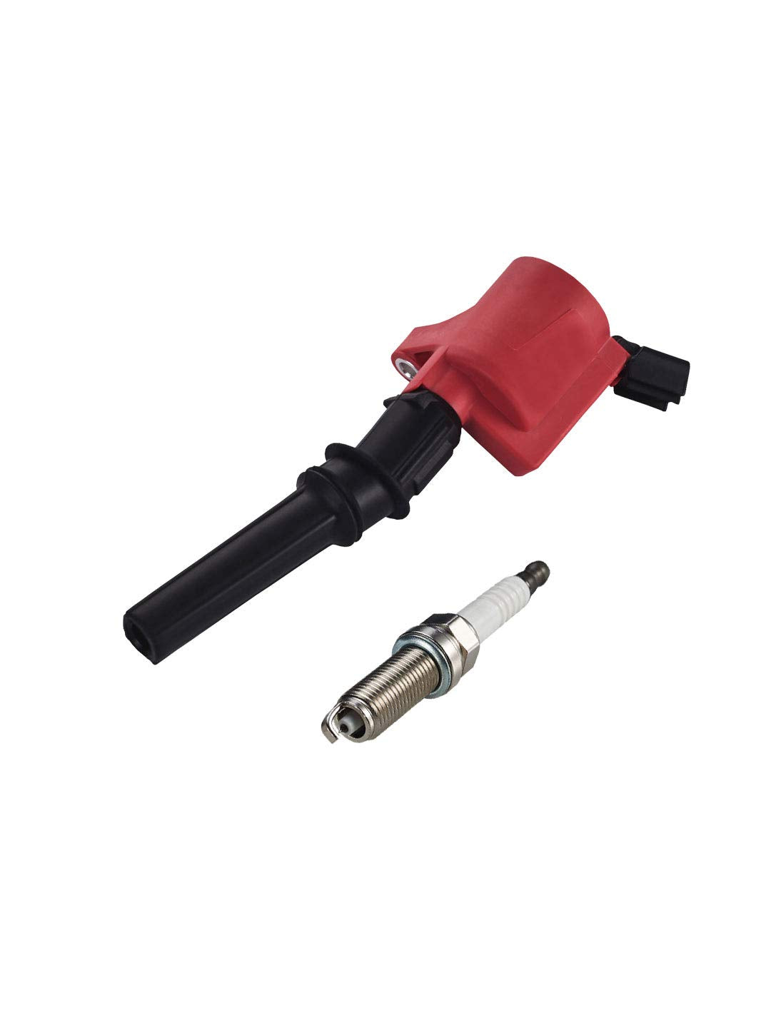 Ena Set Of 8 Red Ignition Coil Pack And Platinum Spark Plug Compatible With Lincoln Ford Mustang Econoline Expedition Pickup E15