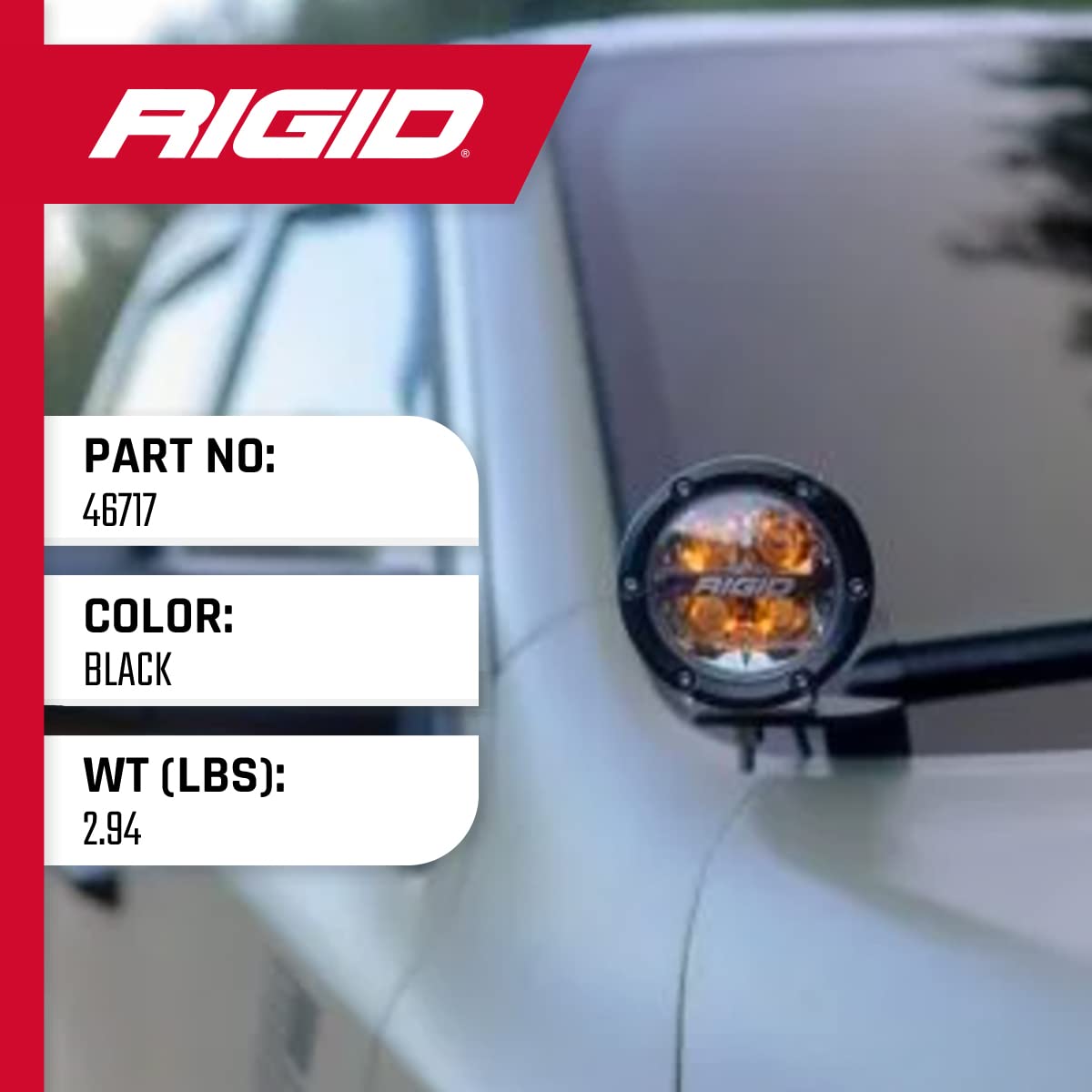 Rigid Industries - A-Pillar Led Light Mount Fits 2019+ Dodge Ram 1500. Compatible With 360-Series, D-Series, Radiance Pods, Adap