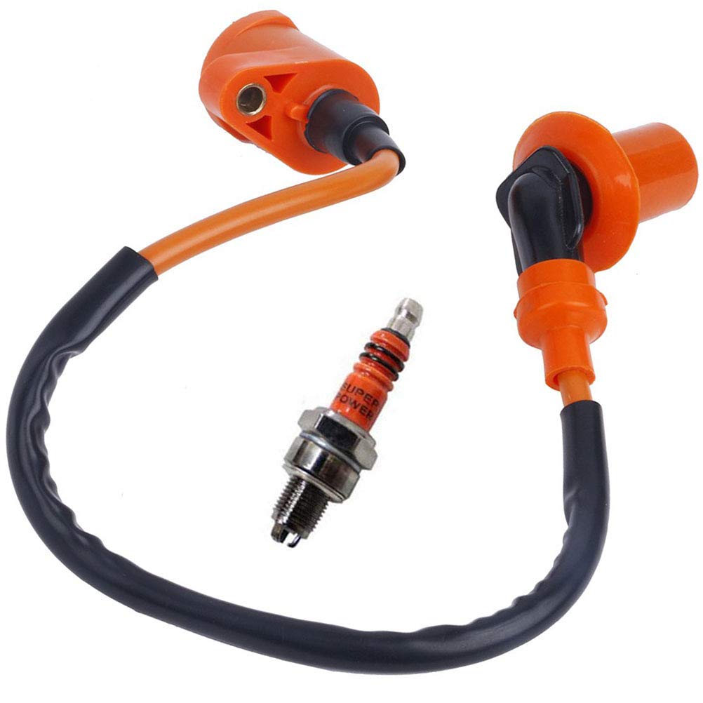 High Performance Racing Ignition Coil For Gy6 50Cc 150Cc 125Cc Atv Moped Scooter Parts With 6 Pin Cdi 3 Electrode Spark Plug - Scooter Ignition Coil Moped Performance Parts By Topemai