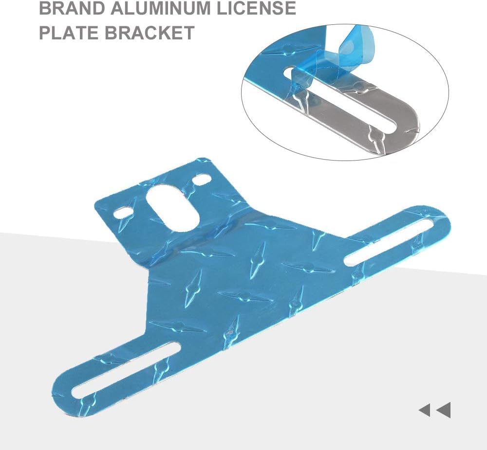 Rneswi Aluminum Trailer License Plate Holder Bracket for Trucks, RVs, Boats - Silver Color, Heavy-Duty with Mounting Screws - 1 Pack