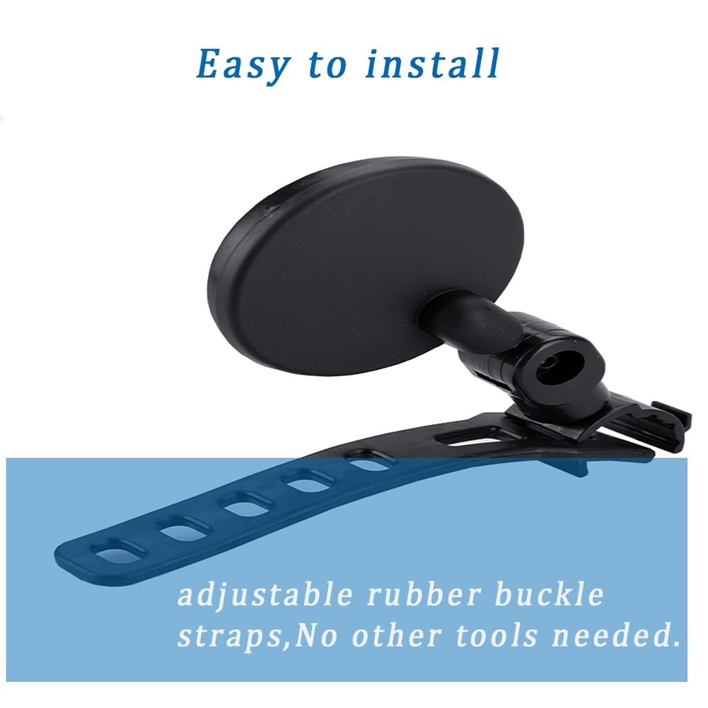 Qymoto Go Kart Mirrors Side Rear View Mirror For Coleman Kt196, Trail Master,Universal Fit 1/2''-1.37'' Diameter Handle Bar, 2Pcs Left And Right Adjustable 360 Degree Rotatable Convex Mirrors