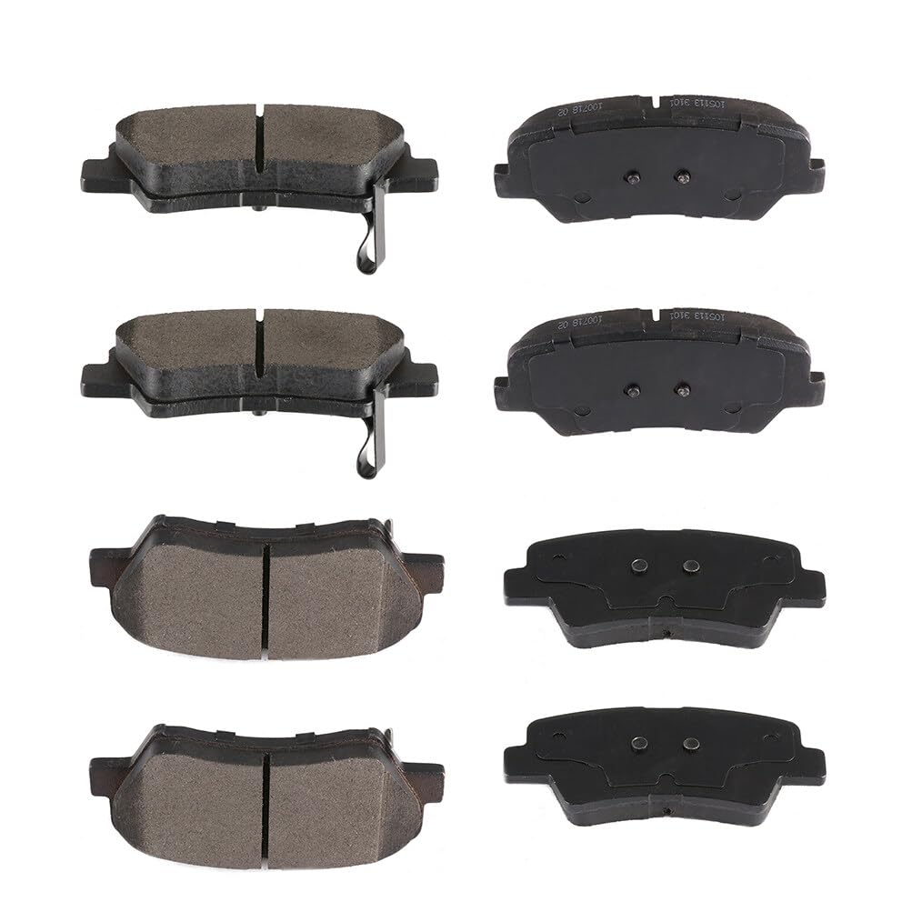 ECCPP D1595-8810 D1544-8428 Front & Rear Semi Metallic Disc Brake Pad Set Fit For Hyundai Elantra 2011-2016,For Hyundai Elantra 