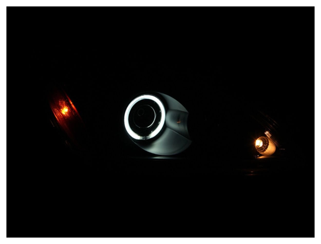 Anzo Usa 121102 Projector Headlight Set W/Ccfl Halo-Black