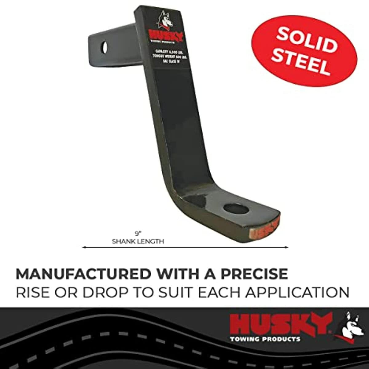 Husky 31361 9 Length 8 Diameter Class Iii Ball Mount , Black