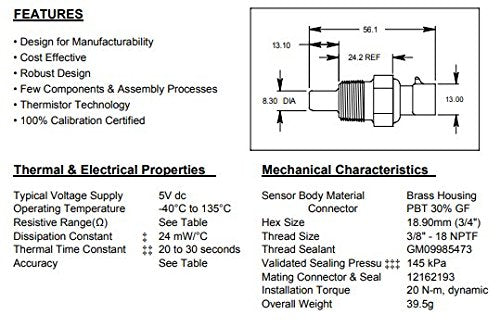 Acdelco Gm Original Equipment 213-928 Multi-Purpose Temperature Sensor