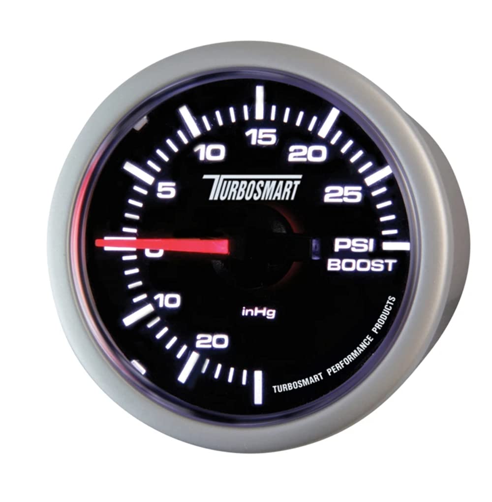 Turbosmart TS-0101-2023 52 mm - 2-1/16&quot; 0-30 PSI Boost Gauge for Gated Boost Control Valves , Black