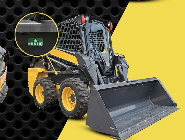 Diesel Only Sticker (Green), Diesel Labels For Tractors, Construction And Heavy Equipment - Weather Proof, Extreme Stick, Diesel Decal By Fuel Stickers - Usa Made (2X1 Inch), 4 Labels