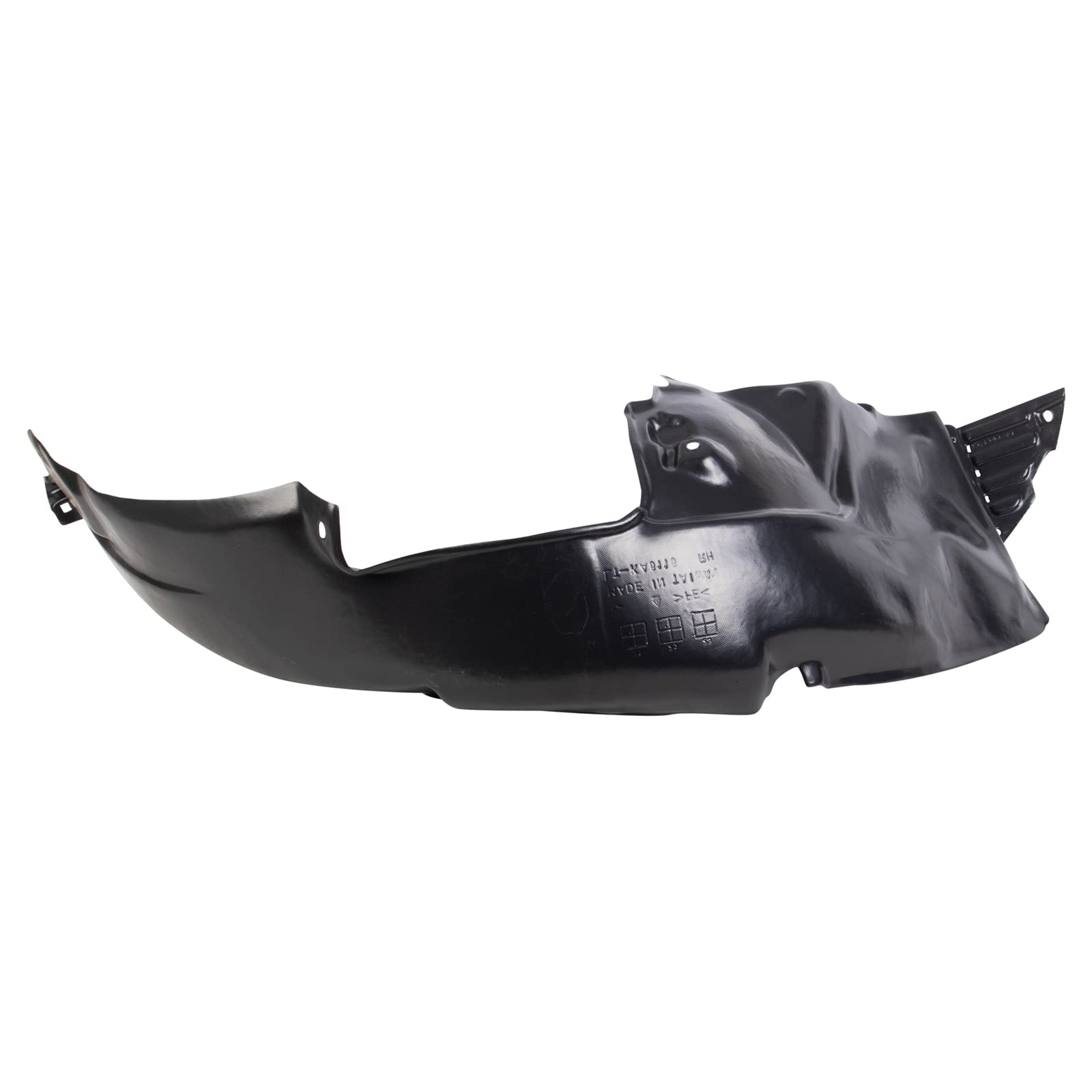 TRQ Front Right Inner Fender Liner Black Passenger Side Compatible with 2012-2013 Kia Soul KI1249127