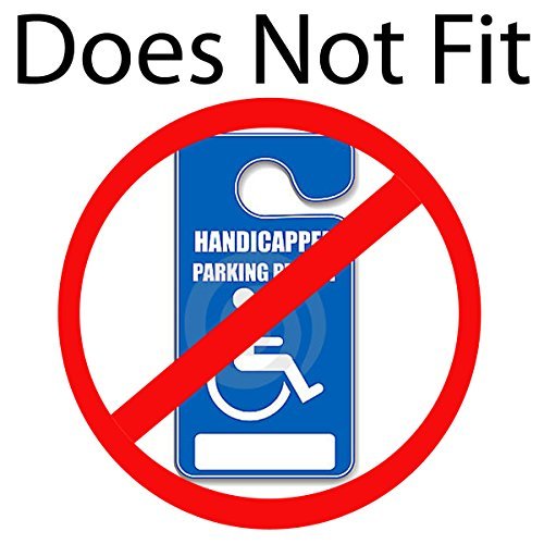 5 Pack - Clear Parking Permit Holder - Durable Vertical Parking Lot Pass Rear View Mirror Hanger - for Small Stickers and Passes