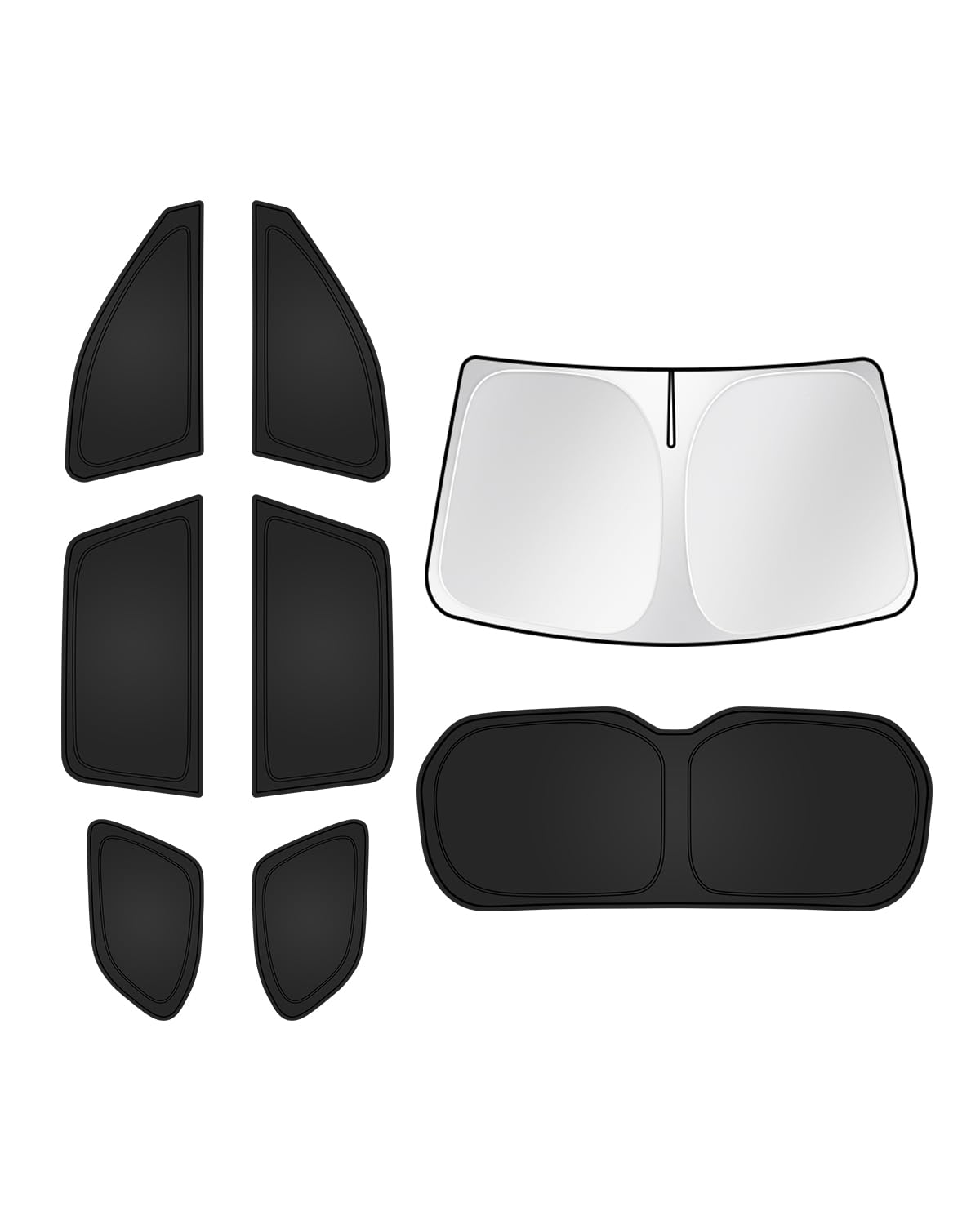 Canvcle Sunshades For 2024-2025 Toyota Grand Highlander Accessories Windshield Sun Shade Side Rear Window Shade Cover Sun Visor