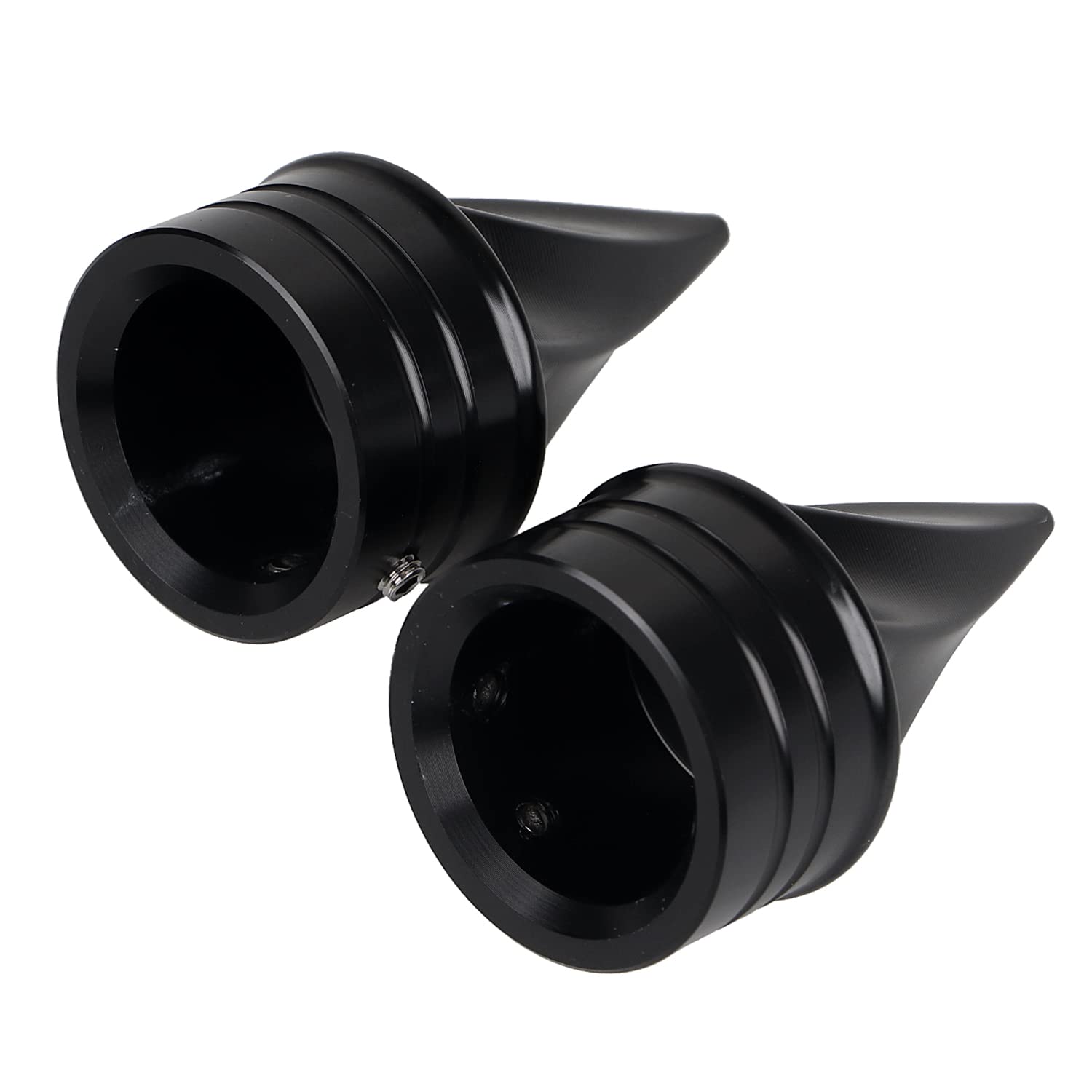 SHMTOOL Front Twisted Axle Caps Spike Axle Nut Covers for Harley Touring Softail Sportster Dyna Street Glide Road King Road Glid