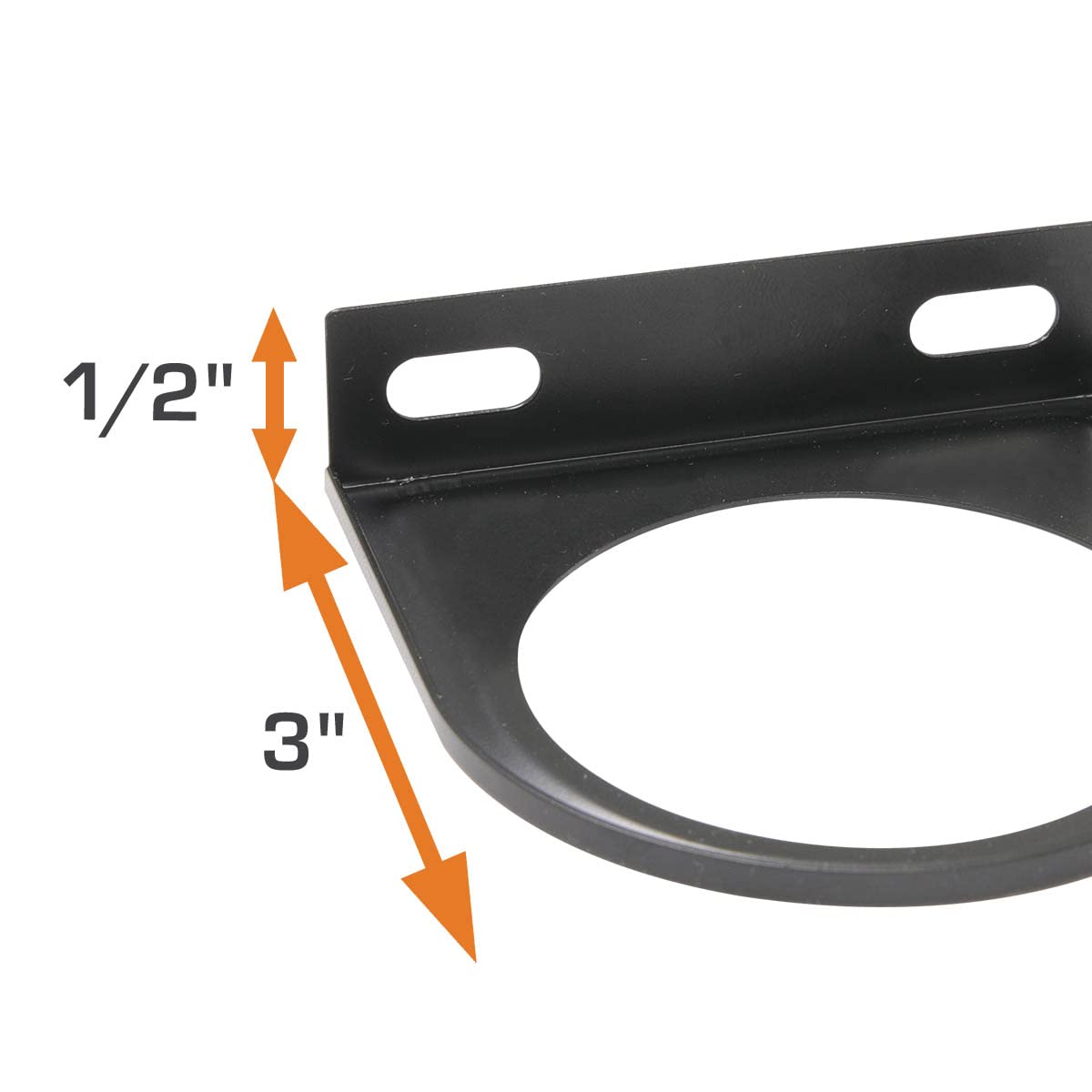 GlowShift Universal Black Single Gauge Mounting Bracket Pod - Fits Any Make/Model - Mounts (1) 2-1/16&quot; (52mm) Gauge Under The Vehicle's Dashboard
